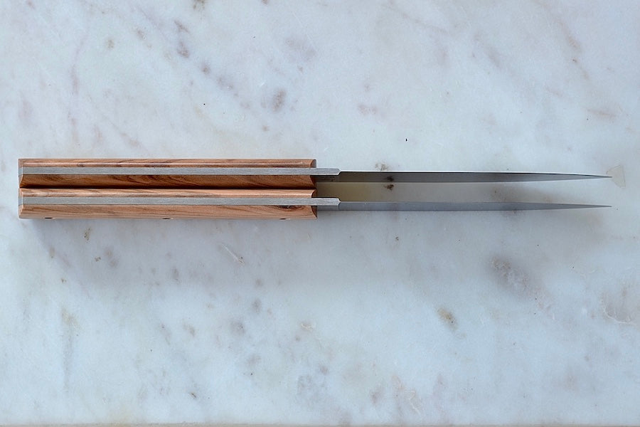 9.47 Steak Knife with Olive Wood Handle by Perceval
