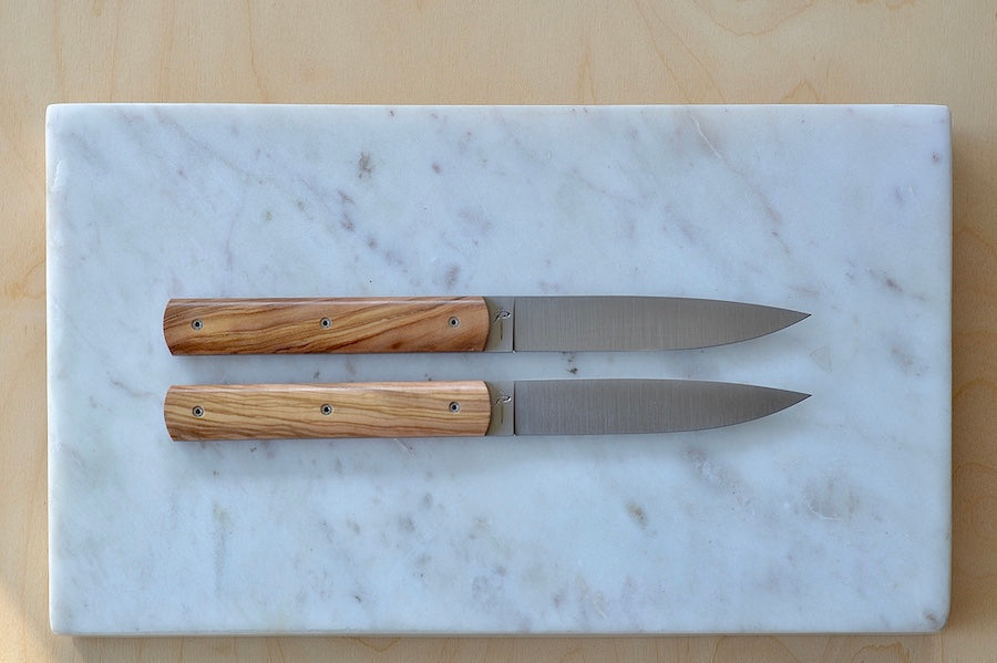 9.47 Steak Knife with Olive Wood Handle by Perceval