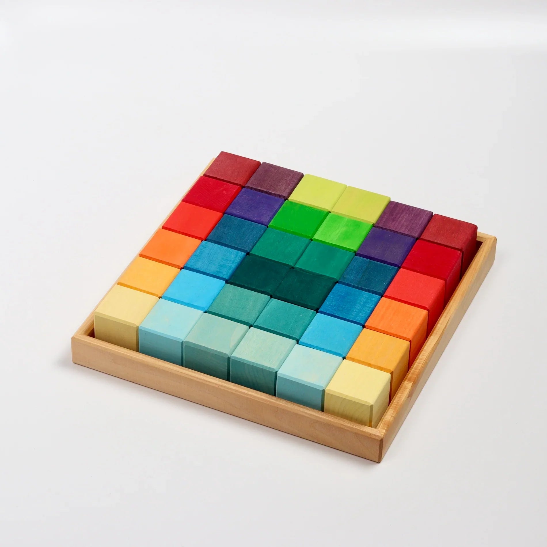 Rainbow Mosaic Square Colored Blocks